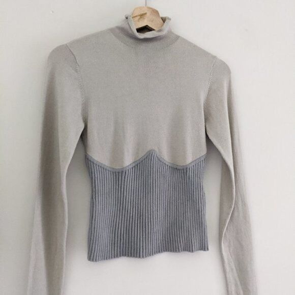 ZARA COMBINATION CONTOUR SWEATER TURTLENECK - Picture 4 of 6